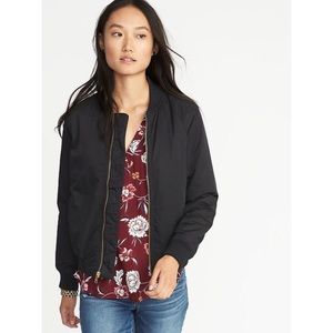 Old Navy satin zip bomber jacket